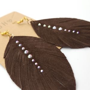 leather earrings